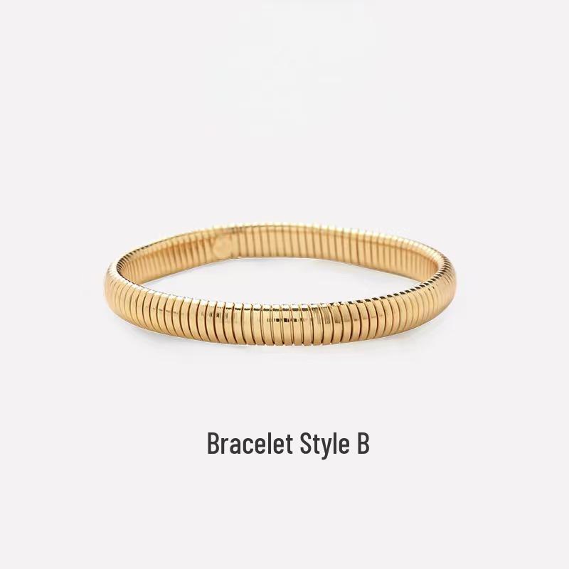 Rome Gladiator Soft Bracelet: Retro High-End Fashion, Niche Design, Versatile & Simple.