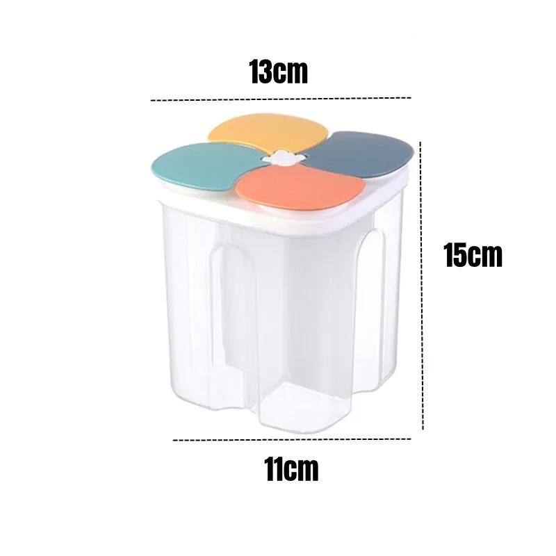 

Grain Food Storage Tank and More: Kitchen Storage Box with Moisture-Proof Sealed Cans and Multi Grid Large Capacity Organizers