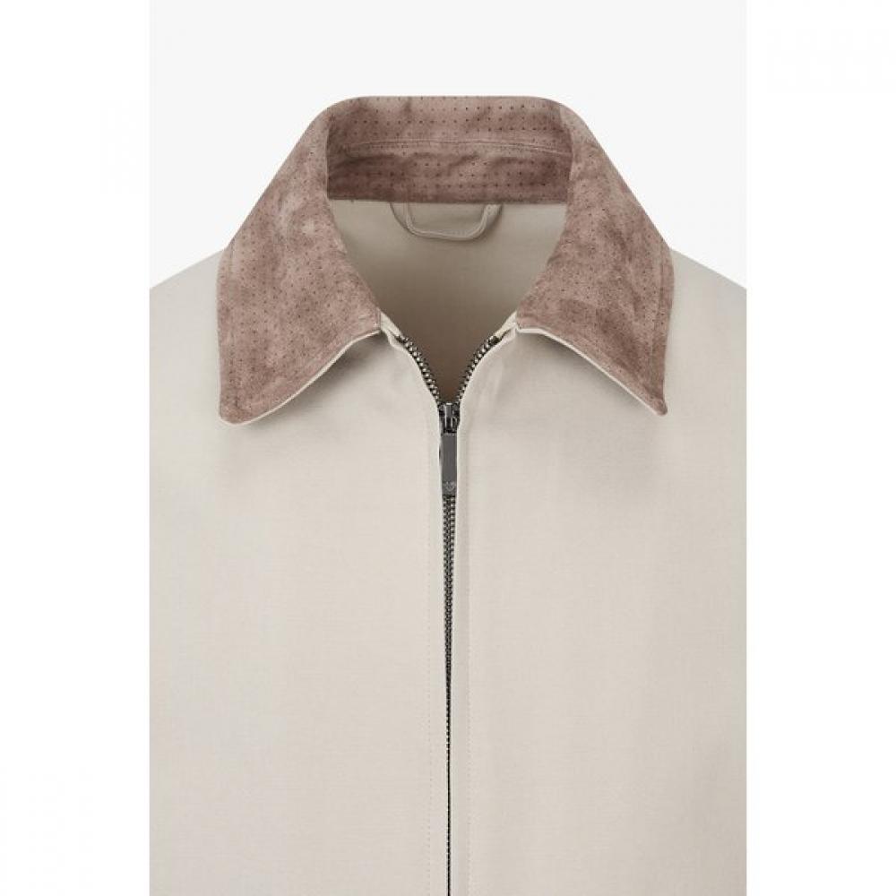 Emporio Armani 25S S Men Colorblock Suede Collar Jacket A515110033