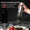 Electric Salt And Pepper Grinder Set with LED Light Adjustable Coarseness Salt Grinder Rechargeable Pepper Grinder for BBQ Camping