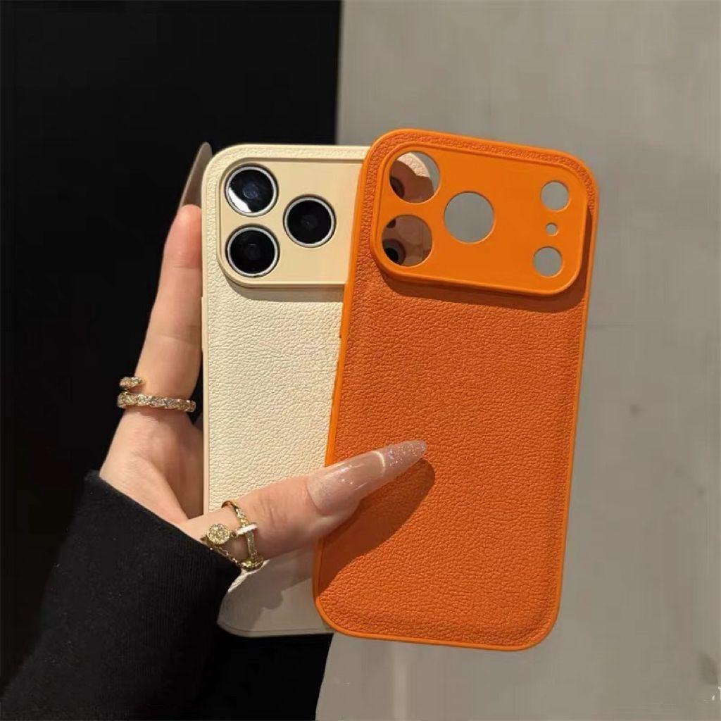 Autumn and Winter Premium Leather Apple 16 Mobile Phone Case IPhone17promax/15 Niche 14/13/12 Simple 11