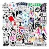 50 Multi-Style Football Stickers Outdoor Sports Balls Water Cup Skateboard Guitar Luggage Football Stickers