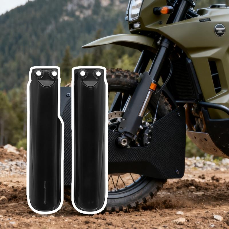 Motorcycle Front Fork Protectors Guards Covers Set Black White Choice Ensures Maximumly Protection On Dirt Bikes 1 Pair