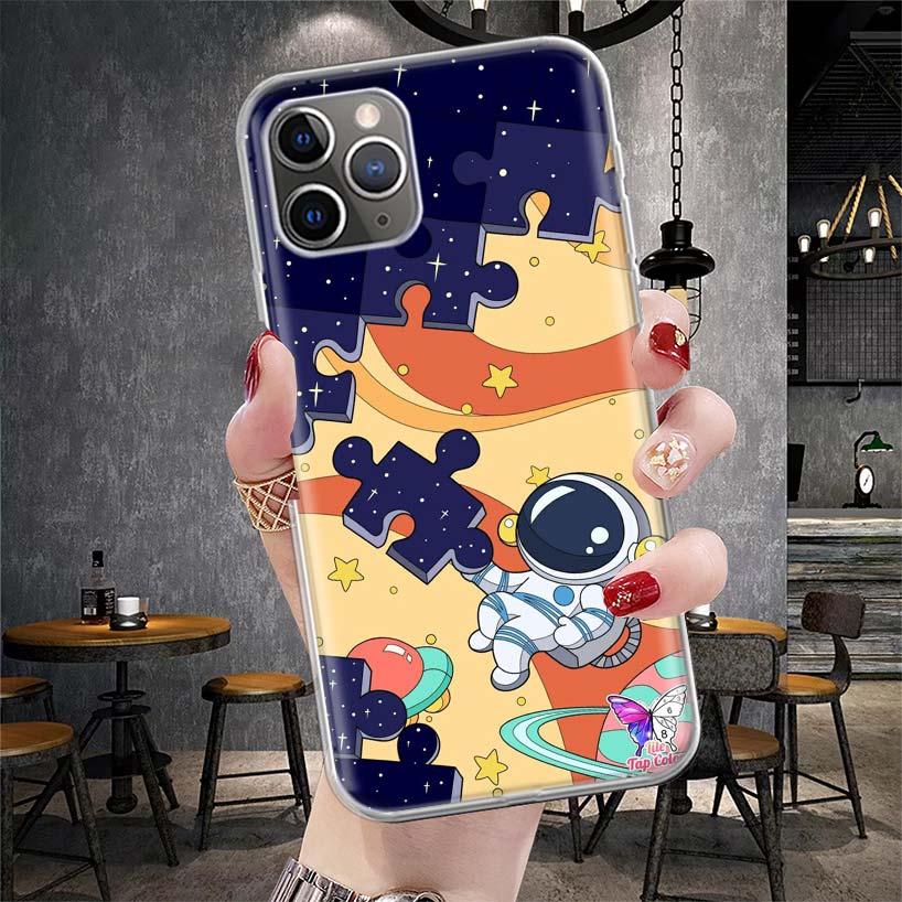 Cartoon Planet Astronaut Star Rocket Soft Phone Case For IPhone 11 17 Air 16E 16 Pro Max 15 + 14 Plus 13 Mini 12 Apple 7 SE 8 Fu