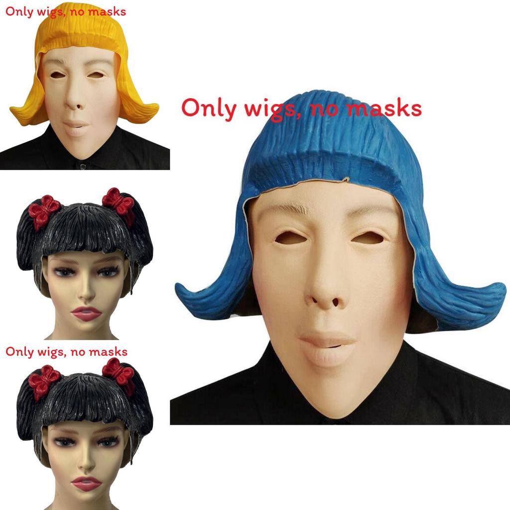 Halloween Latex Wig With Colorful Bobo Hairstyle For Cosplay And Costume Parties