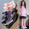 Children's Sports Shoes Girls Shoes Autumn New Girls Casual Soft-soled Dad Shoes Breathable Running Buttons
