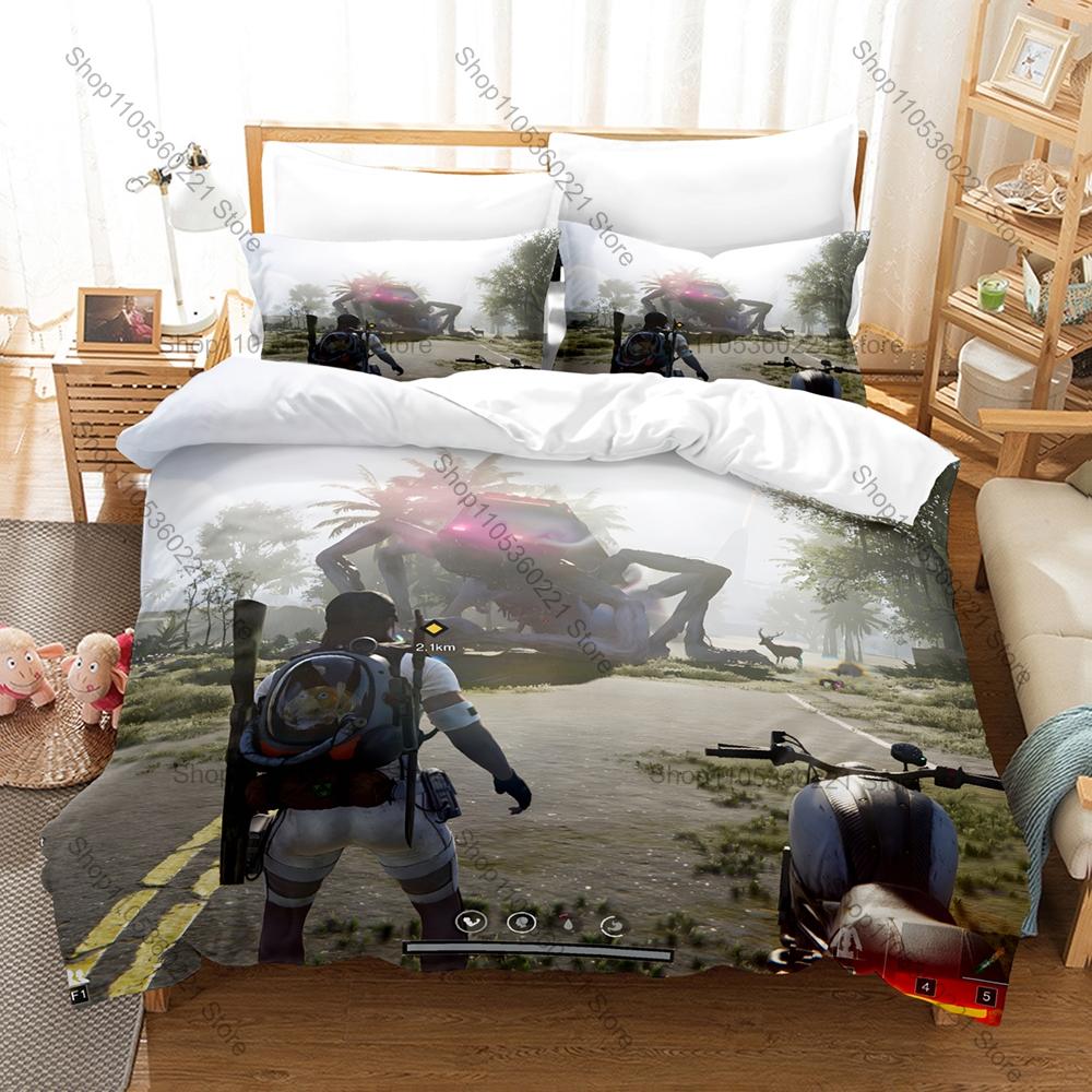 Once Human Duvet Cover + 2 Pillowcases, Survival Game Print Bedding Set Soft Fabric for Gamers Decor & Gift