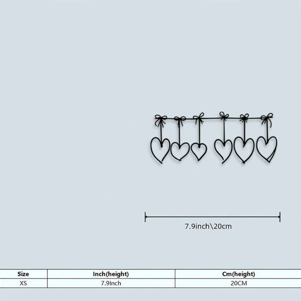 

1pc Powder Coated Metal Heart Wall Sculpture Mural for Bedroom Valentine Gift Women XS/20cm/7.9Inch