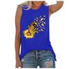 Women Summer Printing Sleeveless Shirt Casual Tank Tunic Tops Blouse