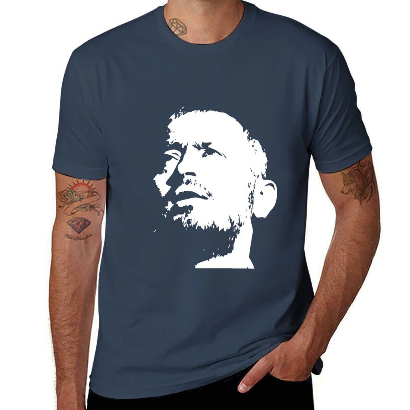 Georges Wassouf Black White Tshirt Stretch Fabric Comfort Tshirt S