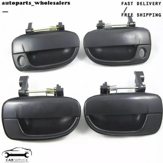 For Hyundai Accent 2000-2006 Set of 4 Black Rear Outside Exterior Door Handle US