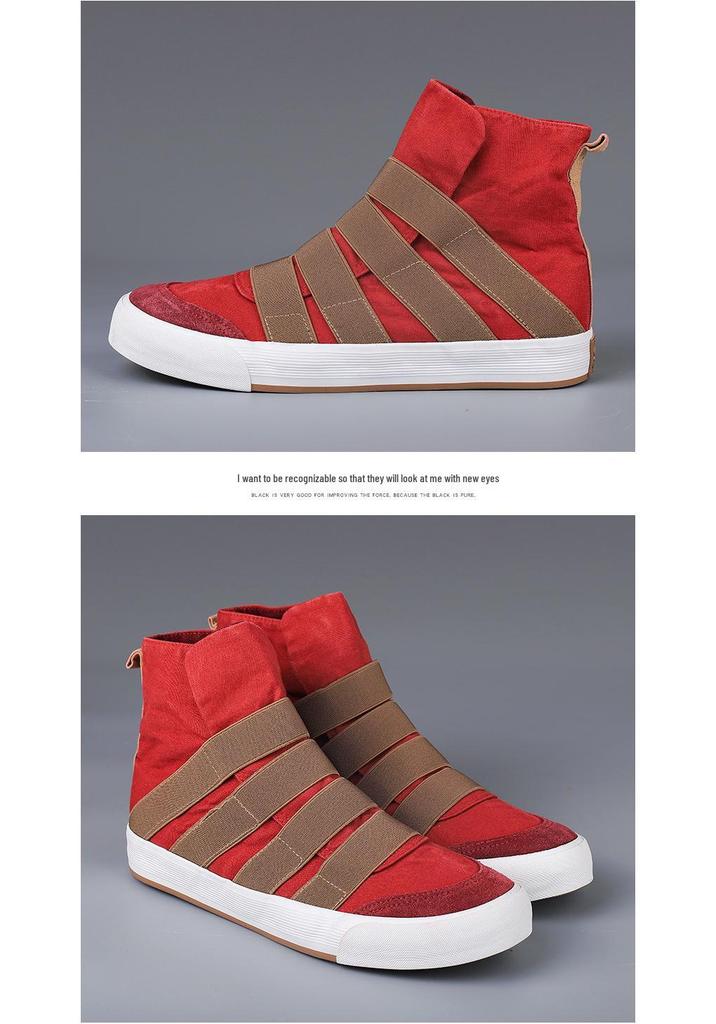 Spring 2026 Men's Breathable High-Top Casual Skating Shoes – Classic, Versatile, and Comfortable Fashion.