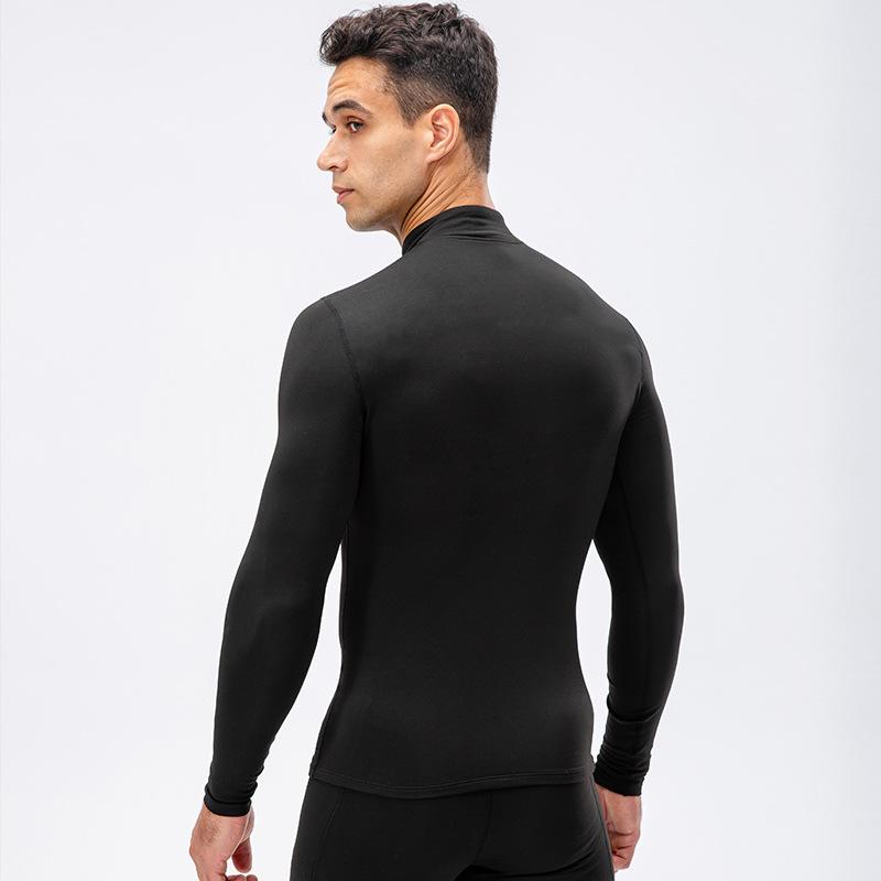 Muscleguys Compression Tights Quick Dry Polo Shirts Mens Fitness Long Sleeve Polos Running Training Jogging Tops Gym Bodybuilding Rashgard