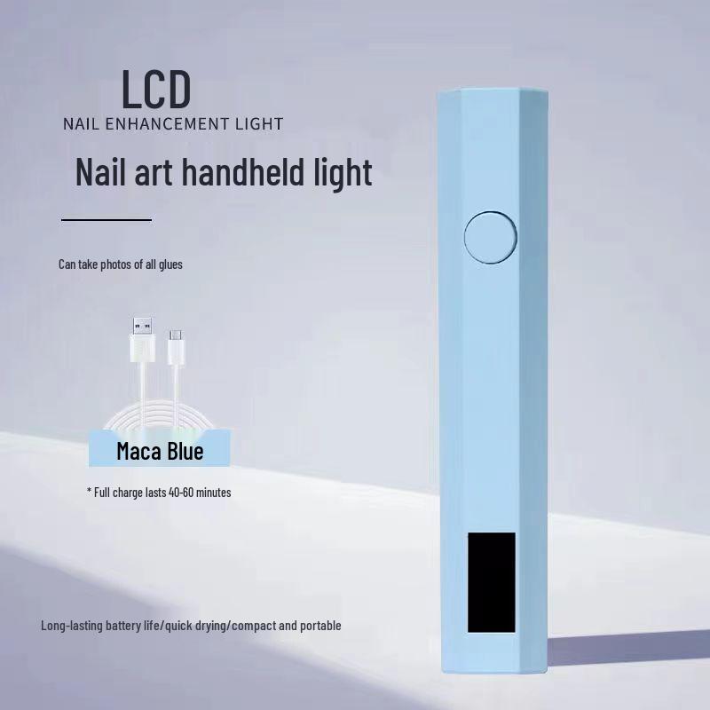 Portable Quick-Dry Nail Lamp with Digital Display - Rechargeable Mini LED for Nail Tips