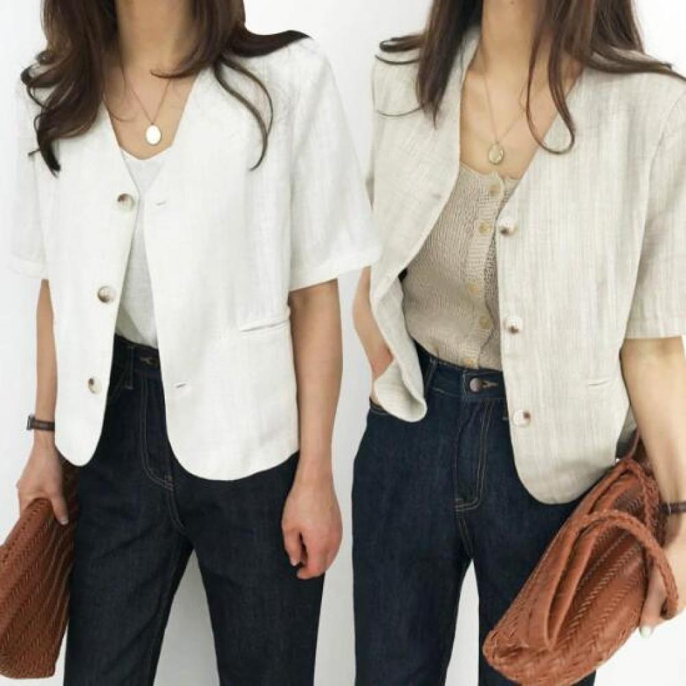New ArriValS Open Run Women S V Neck caSual Summer Jacket Short SleeVe