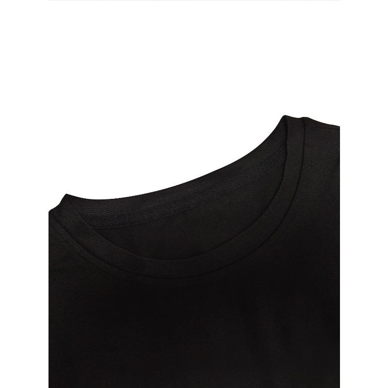 European Size Stylish Plus Size Men's Fashion Tee - Casual Short Sleeve Crew Neck Shirt for Street Style Enthusiasts - Comfortable, Breathable