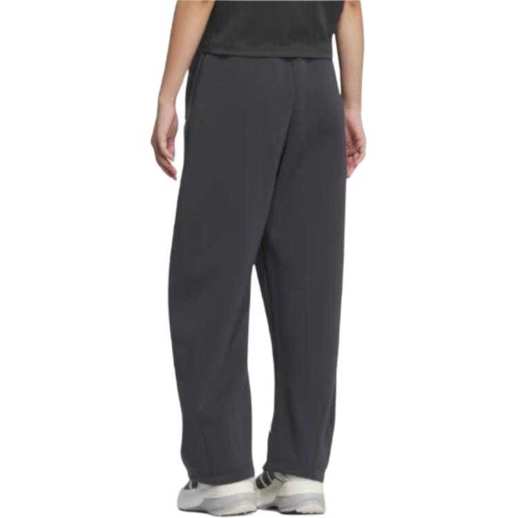 adidas Comfortable Versatile Fashion Loose Knit Sports Pants Women Bottoms Carbon-Black KC0303