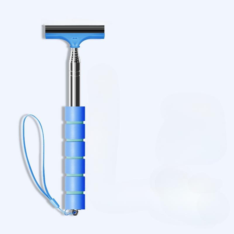 1Pc Car Rearview Mirror Wiper Portable Telescopic Auto Glass Squeegee Cleaner Car Mirror Wash Cleaning Brush Long Handle Glass Mist Cleaner