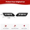 For Challenger Hood Vent Cover Trim Fit for Dodge Challenger 2015-2023 Black Carbon Fiber Exterior Accessories 2pcs