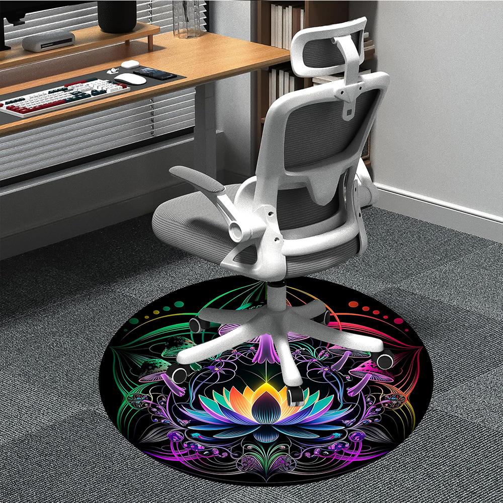 1pc Mushroom Mandala Chair Carpet for Office, , Non-slip carpet, Very suitable for offices, farmhouses,Outdoor carpet yy251120063 80cm by 80cm