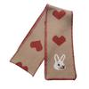 Love Rabbit Wool Scarf Women's Winter Long College Style Korean Version Warm Cartoon Knitted Neck Protector Versatile Scarf