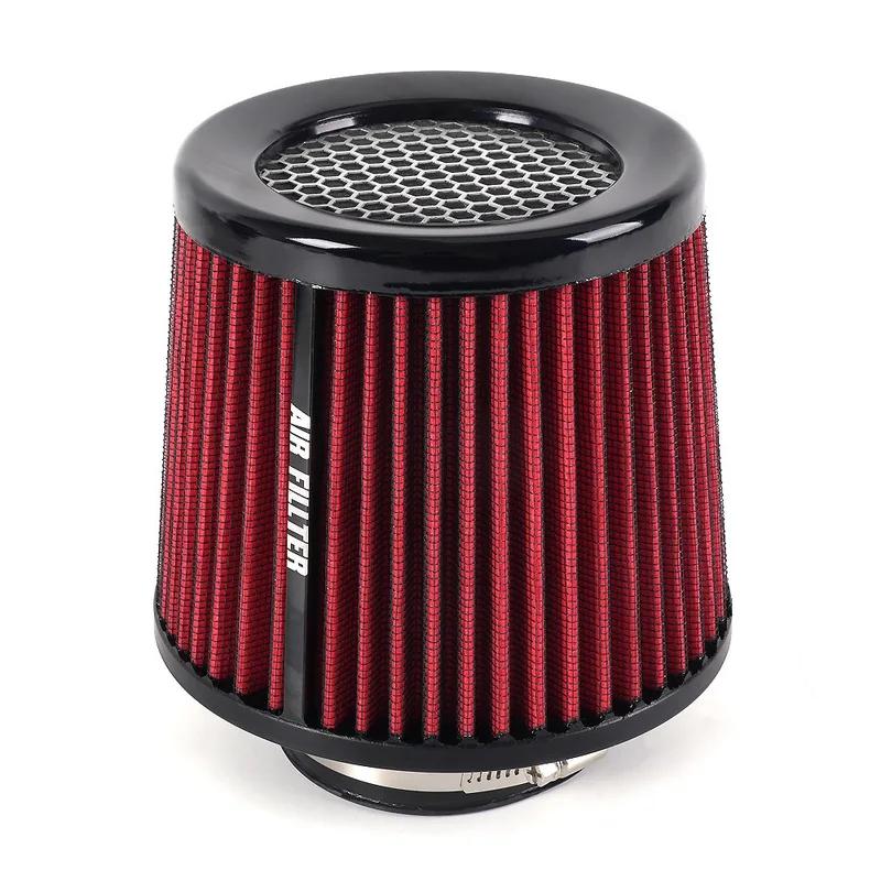 Universal 76mm 3 Inch Carbon Look Cold Air Intake Filter Mushroom Head Performance Kit Auto Racing Accessories