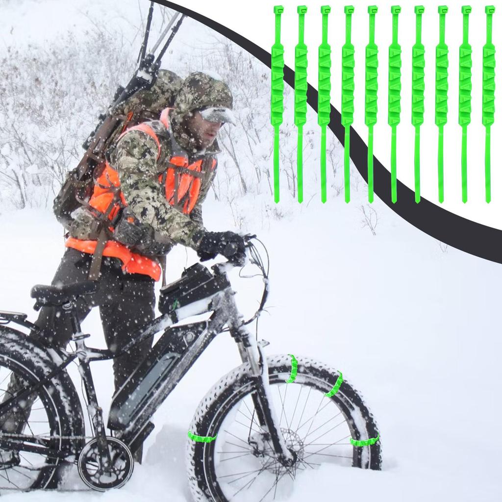 10 Stück Motorrad Schneeketten Rutschfeste Moto Reifenkabel Riemen Motorradreifenketten Wiederverwendbare Winterreifenbänder Sicherheitskette