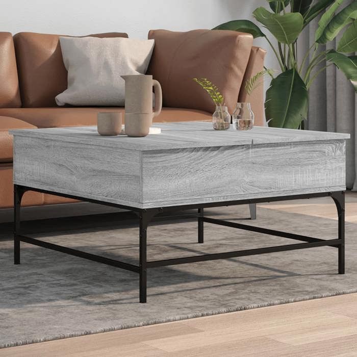 VidaXL Coffee Table, End Table with Adjustable Feet, Side Table Living Room Lounge Interior, Modern, Sonoma 845404
