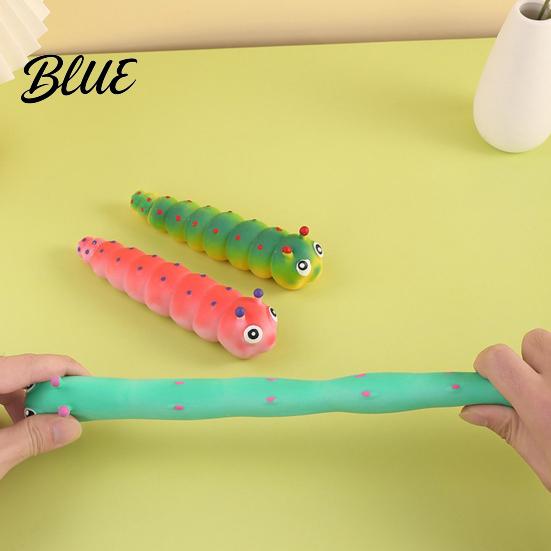 Kids Stress Relief Toy Caterpillar Stretchy Fidget Sensory Squeeze 3D Slow Rebound Worm Rising for Adults