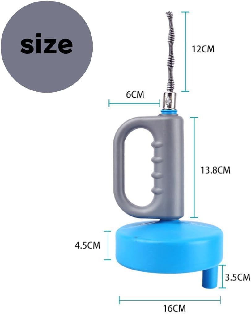 EINEY Rotating Wire Pipe Cleaner for Drains, Bathrooms, Toilets, and Sewage Clogs (4m)