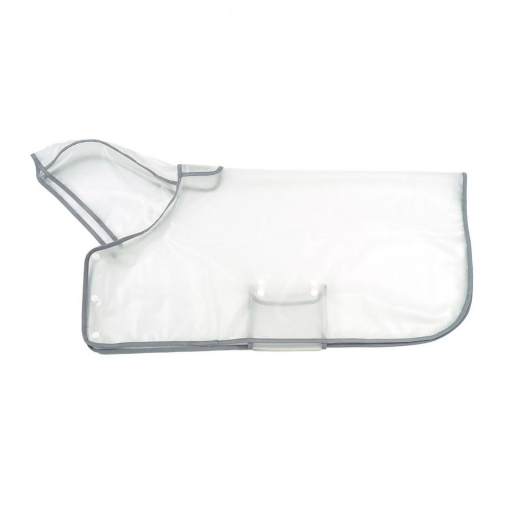 Waterproof Dog Poncho Dog Raincoat with Buttons Waterproof Dog Raincoat with Hood Leash Hole for Dogs Transparent for Puppies L