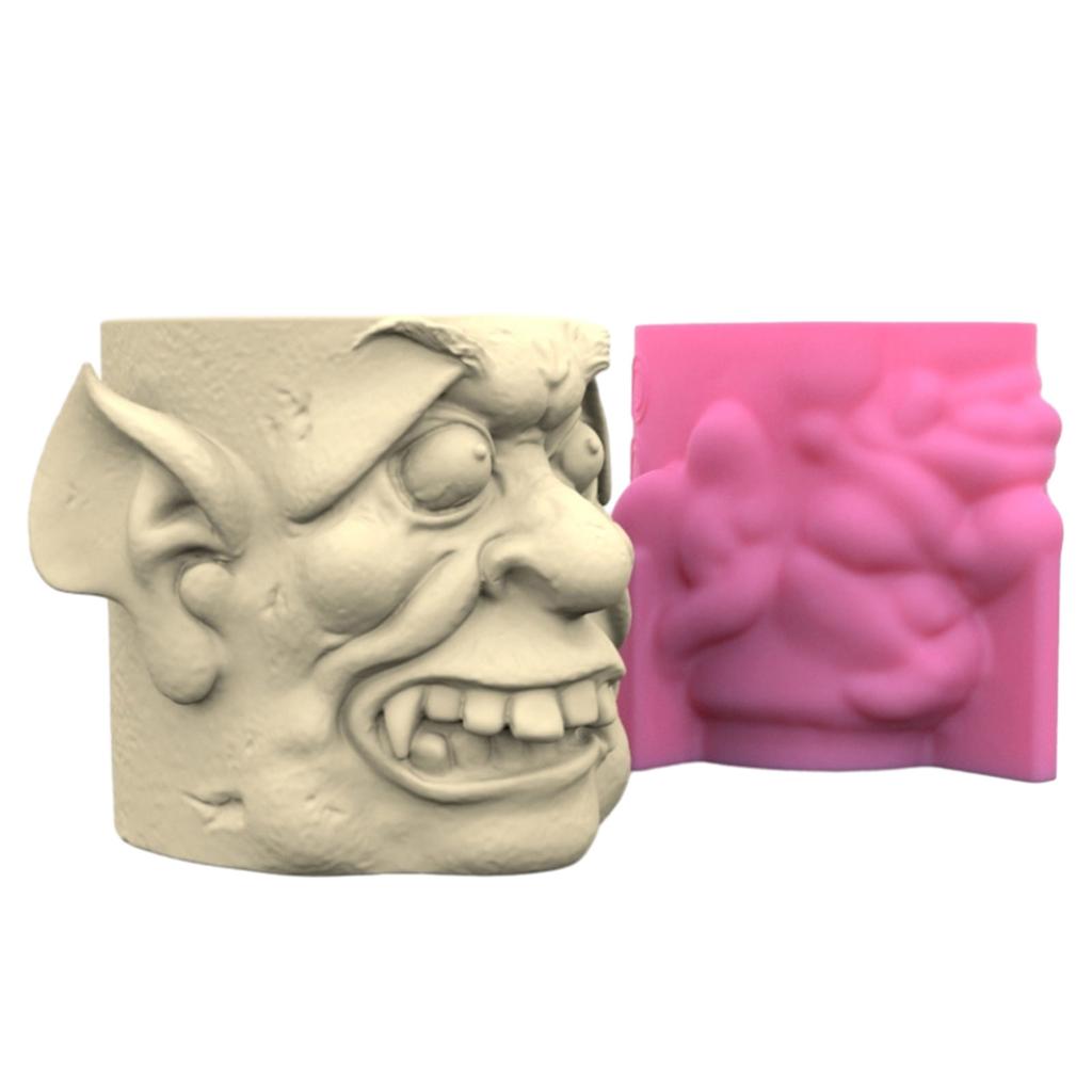 Květináče Cementová Silikonová Forma 3D Monstrum Sukulentní Květináč Formy Pryskyřičná Forma Forma pro Ukládání Šperků Epoxidové Licí Formy