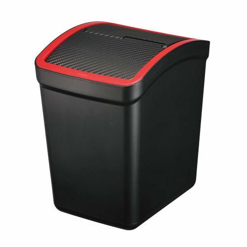 

CARMATE Car Trash Can L with Weight Carbon Style Red DZ367