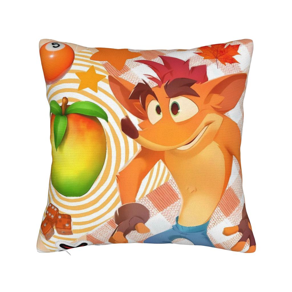 Crash Bandicoot Mask Icon Pillow Case Fashion Pillow Cover Square Pillowcases For Living Room Bed Chair