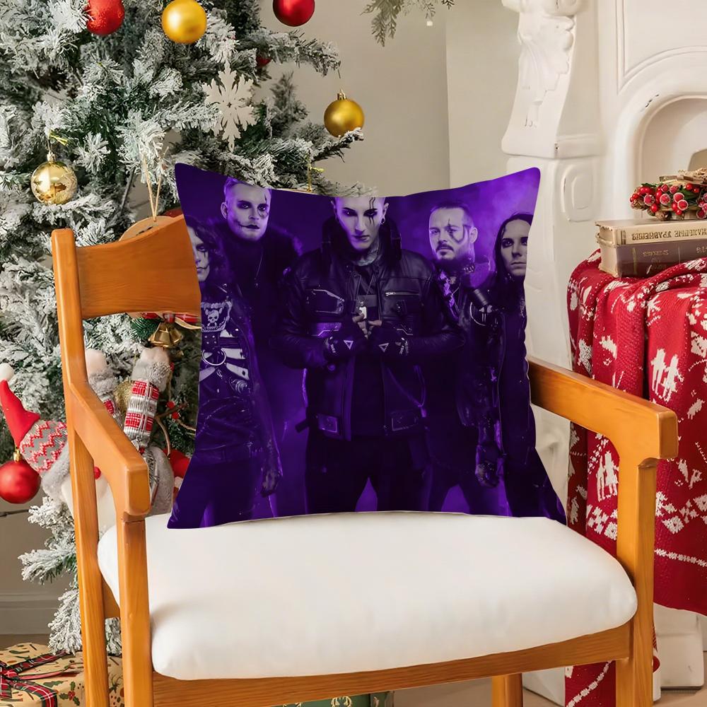 Music Band M-Motionless In White Pillow Case Silky Elegant Comfort Sofa Bed Invisible Zipper