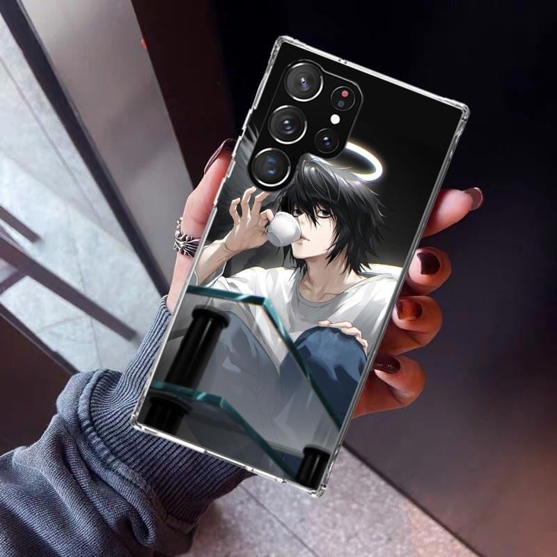 N-Note D-Death L Lawliet Phone Case For Samsung Galaxy S26 S25 Edge S24 S23 Ultra S22 Plus S21 S20 FE Soft TPU Back Cover Funda