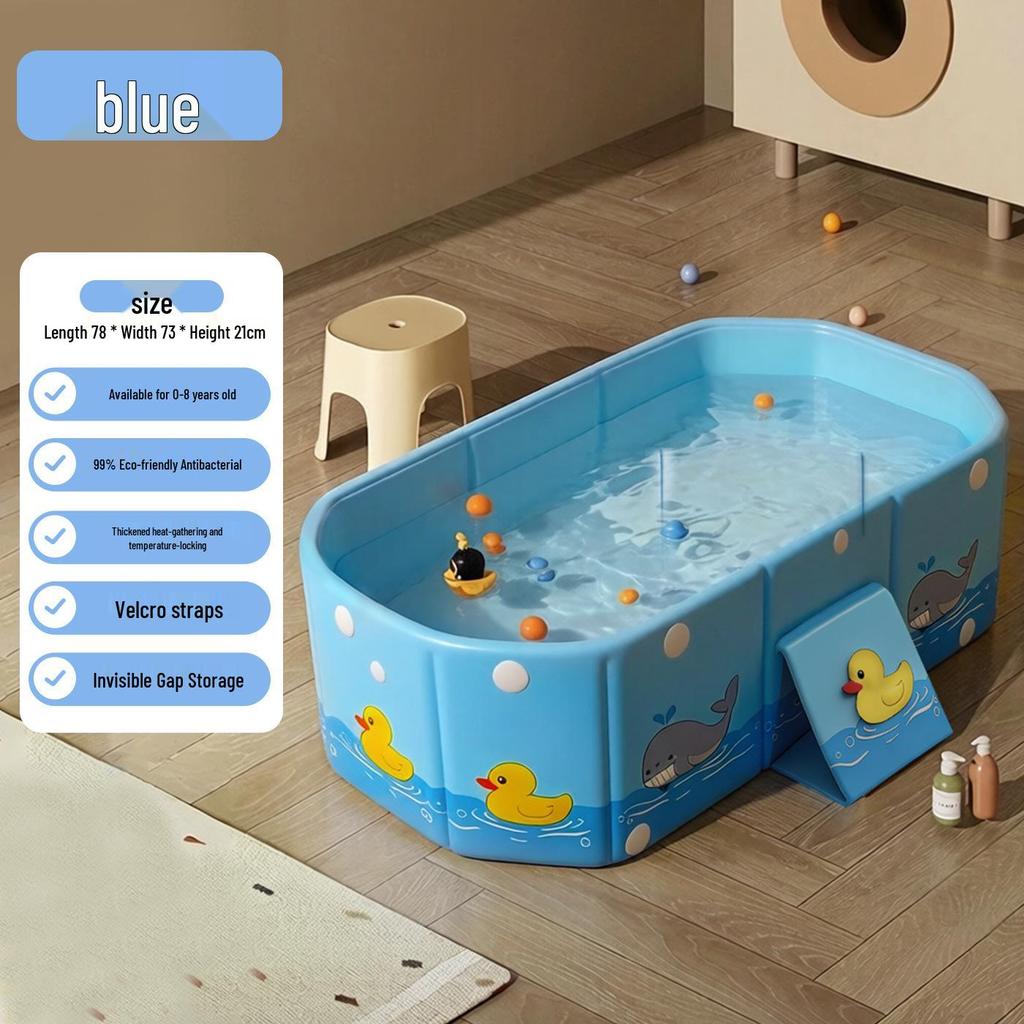 Umweltfreundliche Isolierte Tragbare Faltbare Babybadewanne - Groß, Schnell zu Öffnen, Keine Installation.