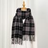 Warm And Versatile Atmosphere Two-Color Plaid Scarf Imitation Cashmere Thickened Scarf Women'S Autumn And Winter