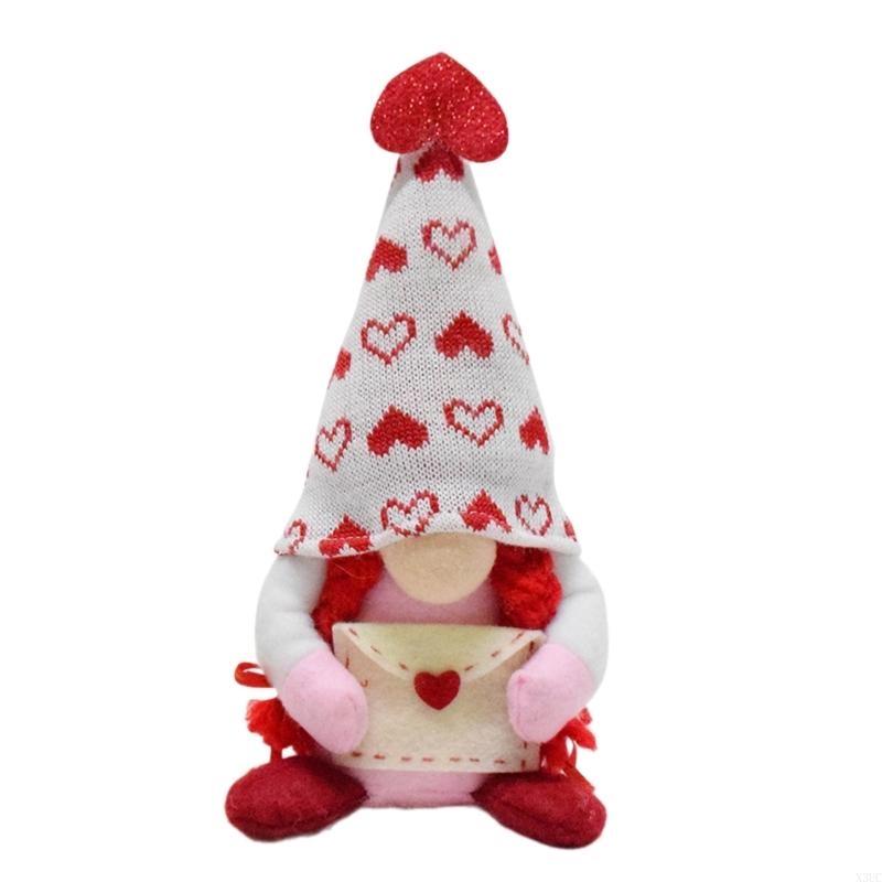 Valentine s Day Decorative Gnomes, Handmade Valentines Gnomes Plush Decorations X3UC