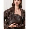 2026 Genuine Leather Cowhide Women's Bost Single-shoulder Bag Europe Style Versatile Retro Commuter Crossbody Bag Lady Handbag