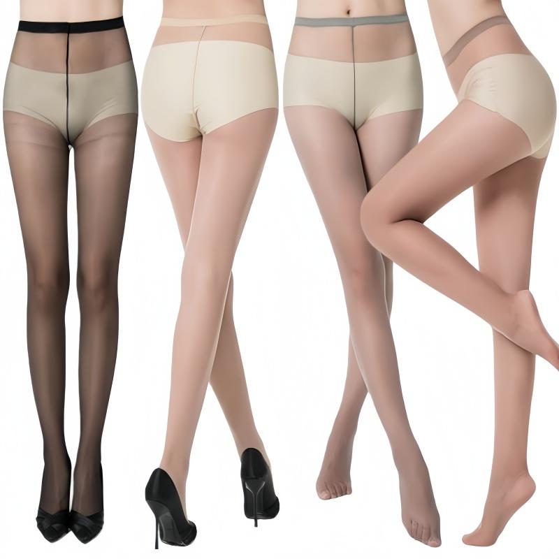 

4Pcs 185 Cm 0 D Ultra-Thin Sexy Tights Breathable Transparent Women Sheer Pantyhose Female Skinny Nylon Stockings Collants Femme S