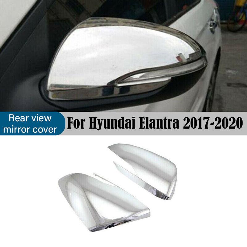 For Hyundai Elantra Avante AD 2016- I30 Accent Solaris Rearview Side Mirror Cover Sticer Wing Cap Exterior Door Case Trim