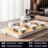 Kung Fu Tea Set Home Simple Living Room Set of Ceramic Covered Bowl Tea Cup Tray Water Storage Tea Tray Diamine Plate