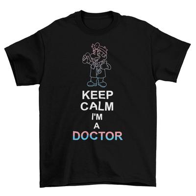 Dr. Mario Keep Calm T-Shirt Unisex Lustig Erwachsene Nintendo Switch Spiel Größen Neu