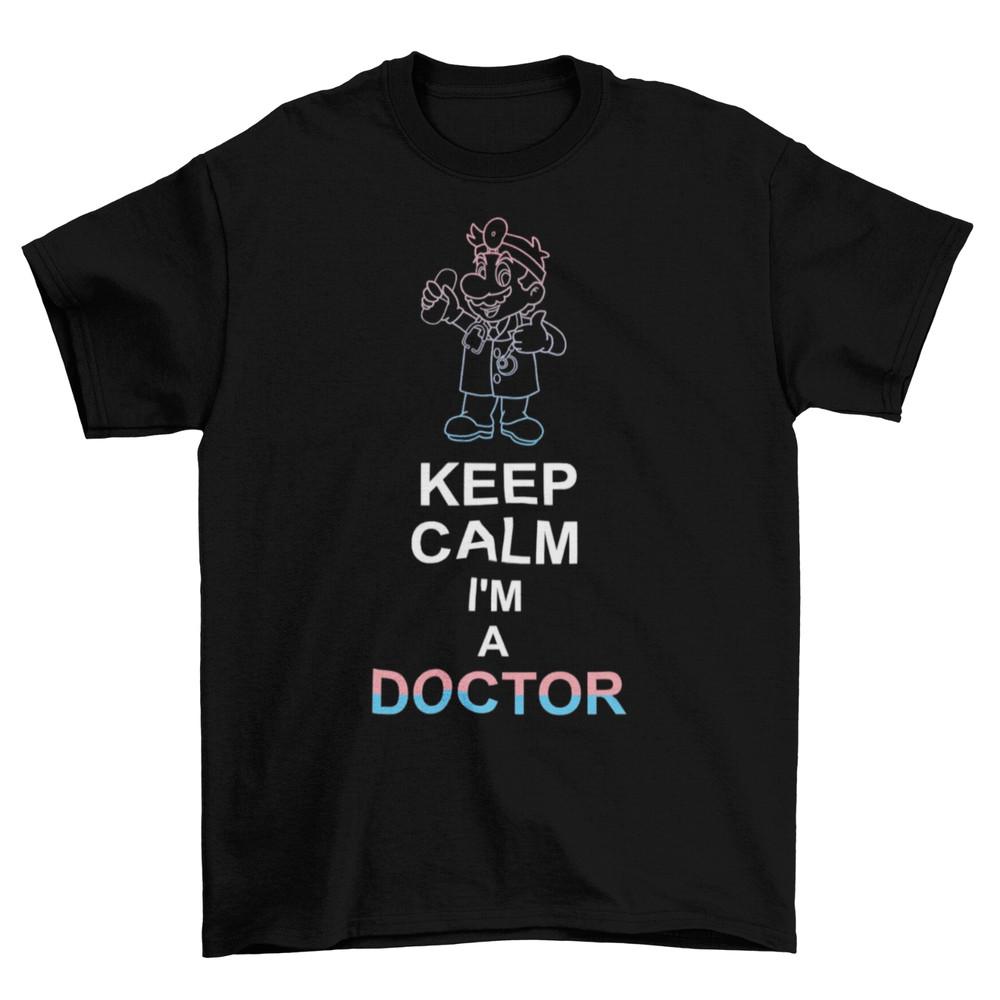 Dr Mario Keep Calm T-Shirt Unisex Funny Adult Nintendo Switch Game Sizes New