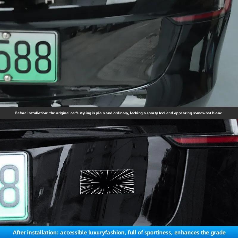 Autoaufkleber für Tesla Model 3 Y Juniper Highland Heckaufkleber Karomuster Zeitmodifikation Hintertür-Aufkleber Zubehör Werkzeuge C