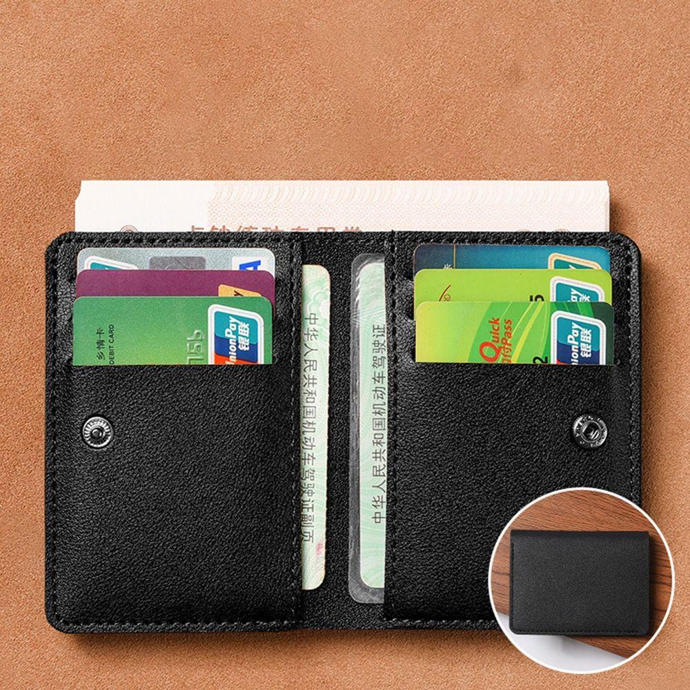 Korean Style Solid Color Card Bag Coin Purse Snap Button Coin Purse Casual Mini Wallet Outdoor