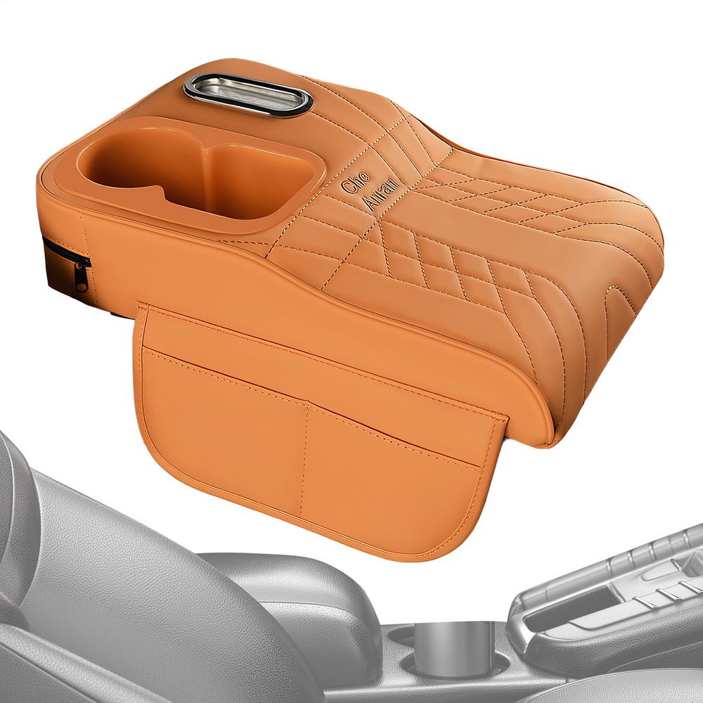 Center Console Cover Pad All-Season Vehicle Interior Auto Center Console Pad Cup Holder For SUV Truck Sedan Minivan Commuting оранжевый
