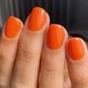 Pure Orange Short Glossy Fake Nails 24 Pieces High-Gloss Eco-Friendly ABS Material Comfort Fit