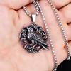 New European and American Retro Necklaces for Men and Women, Fashionable Single-sided Magpie Pendants